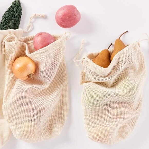 NWT Coyuchi Conserve Organic Produce Bags (100% Organic Cotton, SET of 3) - Picture 11 of 12